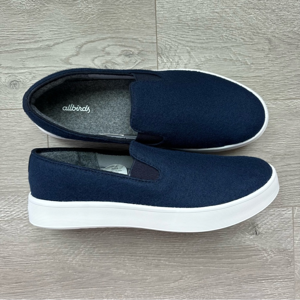 Allbirds Wool Cruiser Slip On Shoes Navy Blue Size 11 - Picture 6 of 12